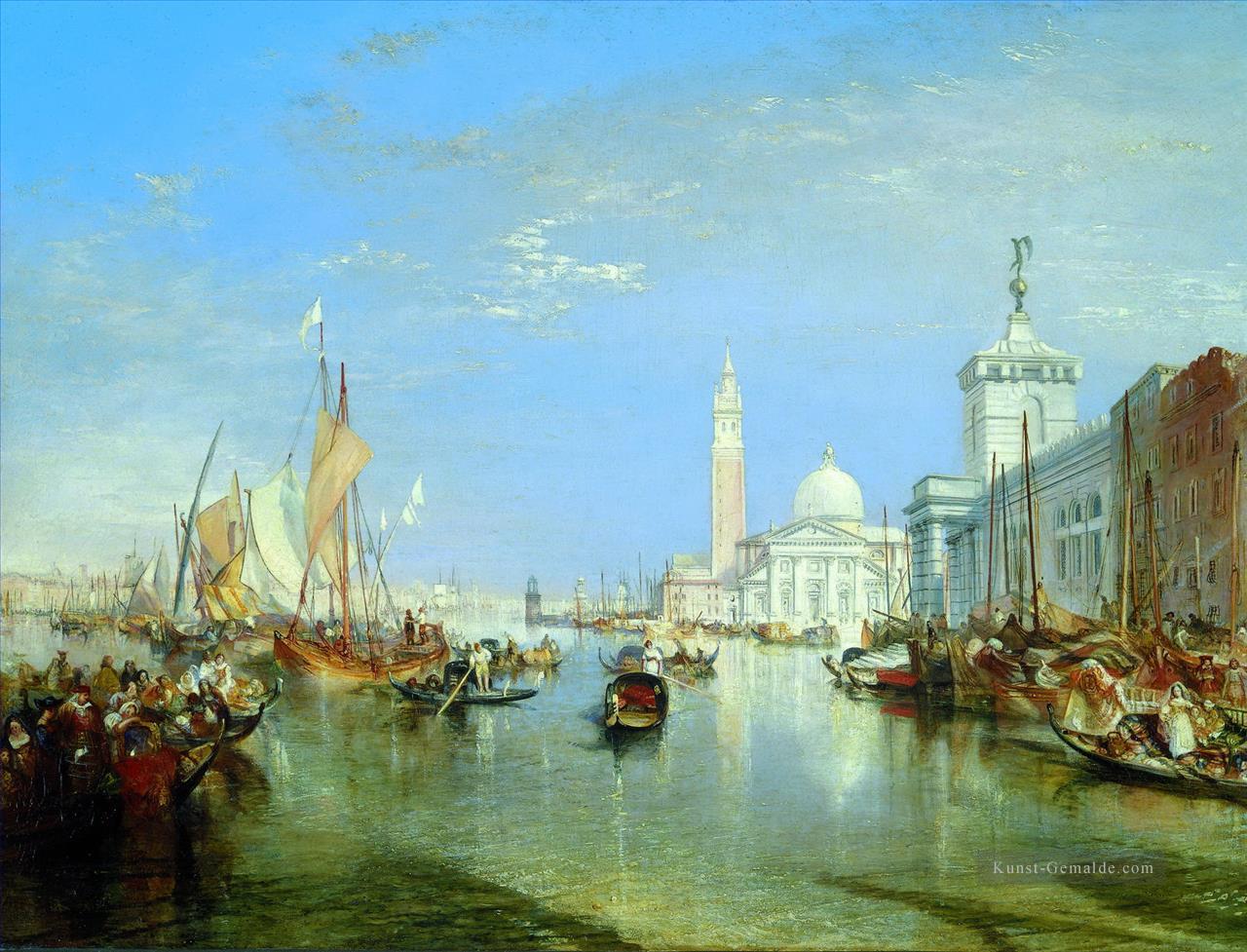Venedig Die Dogana und San Giorgio Maggiore blau Turner Ölgemälde